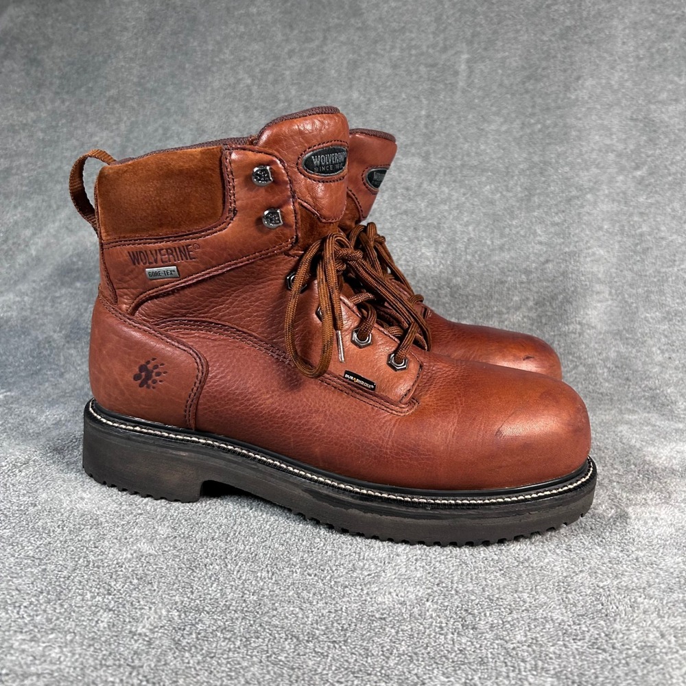 Wolverine Work Boots DuraShocks Gore-Tex Steel Toe Brown 02564 Mens 8.5 EW